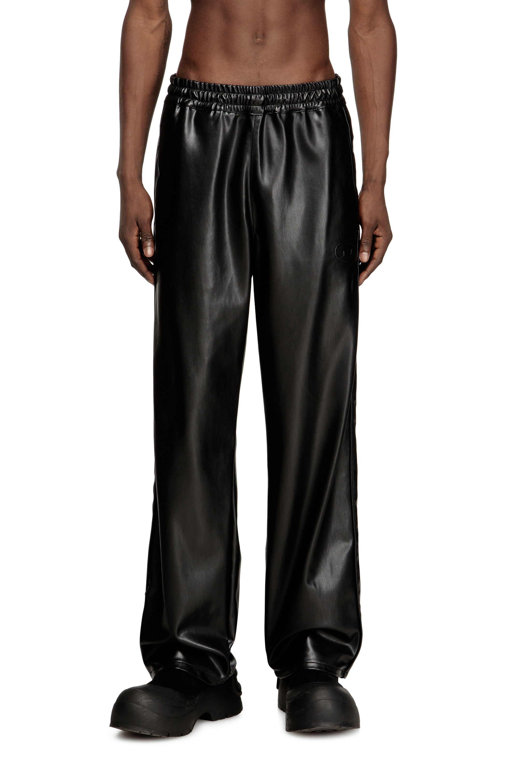 P-ARTEN-PIPING-PGBX, 9XX Diesel - P-ARTEN-PIPING-PGBX, Man's Track pants in coated fabric in null - 2