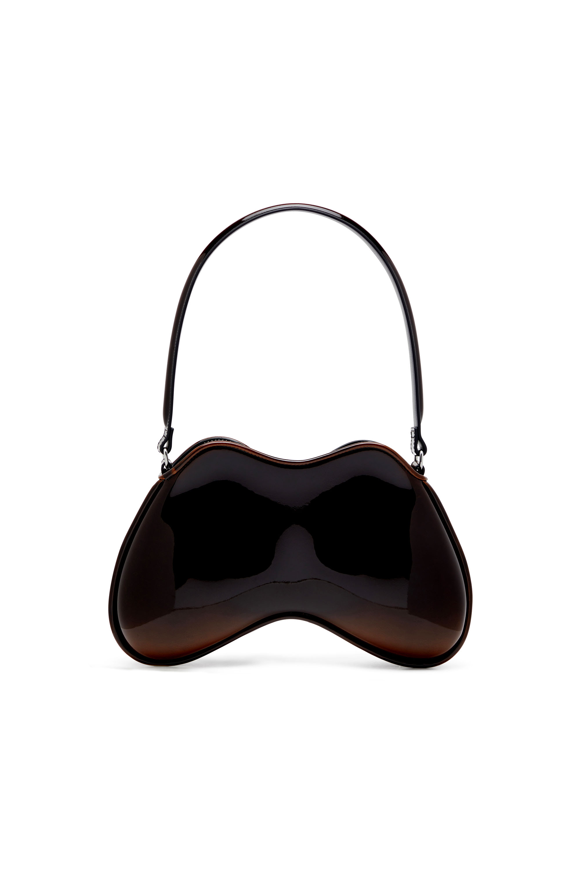 Diesel - DOUBLE-D SHOULDER, Woman's Double-D-Rigid shoulder bag in dégradé glossy PU in Brown - 2