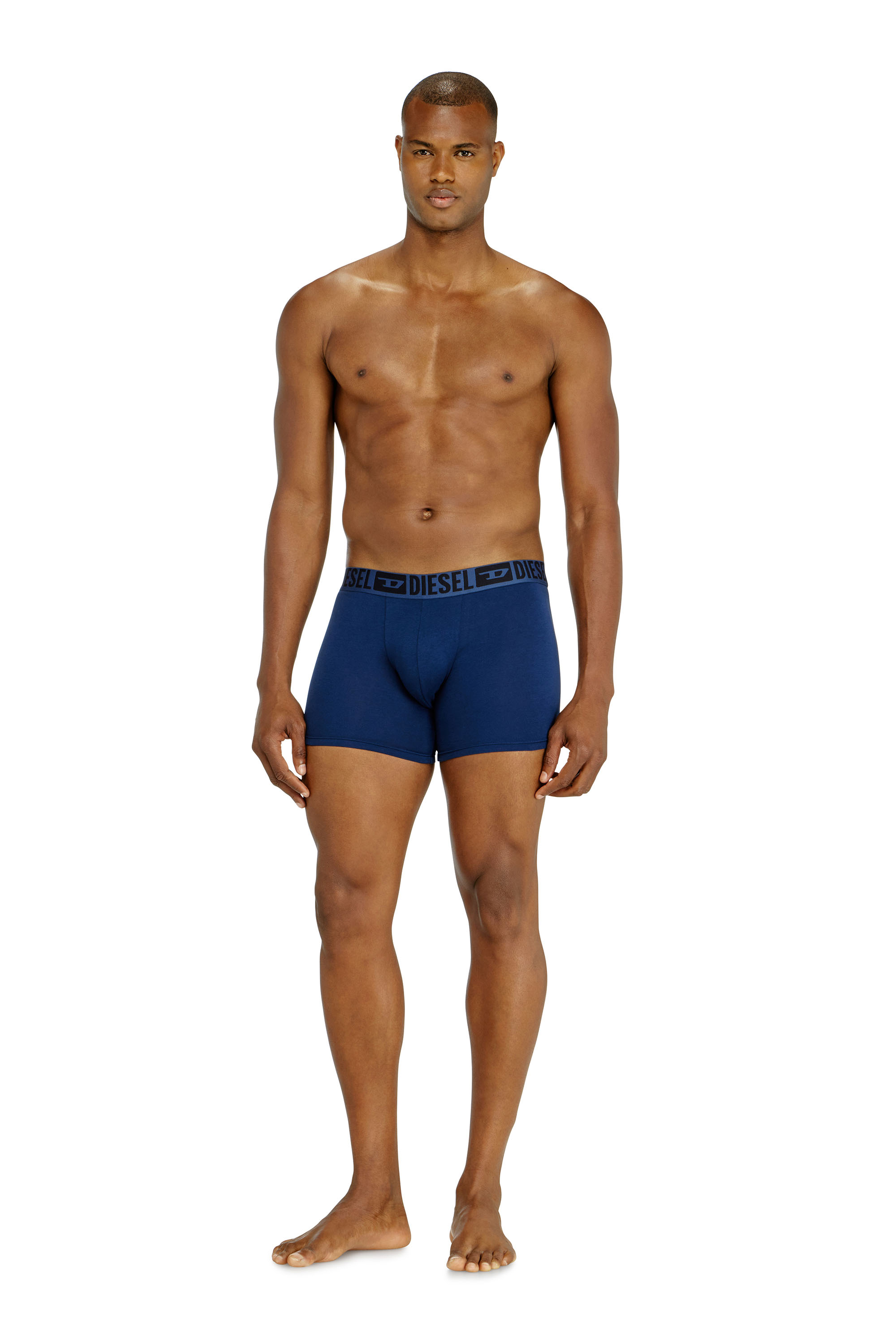 Diesel - SEBASTIAN-D-CORE-3PACK, Man's Three-pack boxer briefs in stretch cotton in Black/Blue - 3