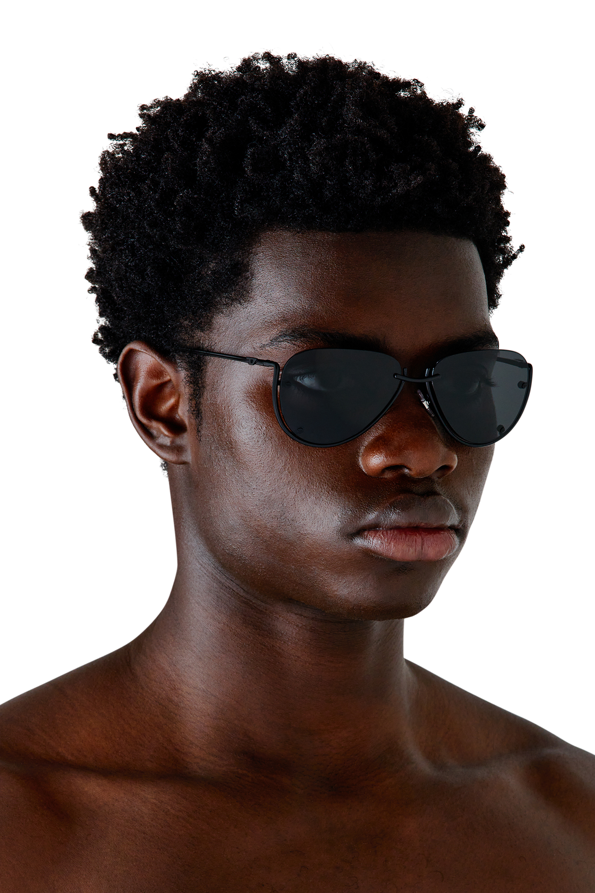 Diesel - 0DL1003, Unisex's Pilot model sunglasses in Black - 4