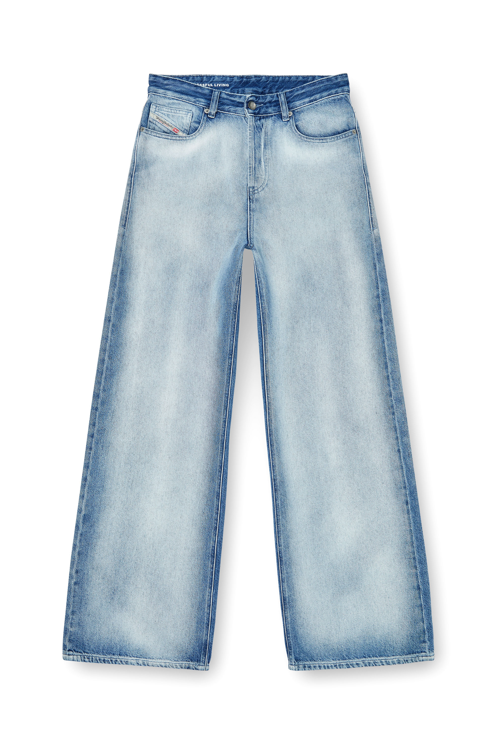 Diesel - Woman's Relaxed Jeans 1996 D-Sire 09P29, Light Blue - 3