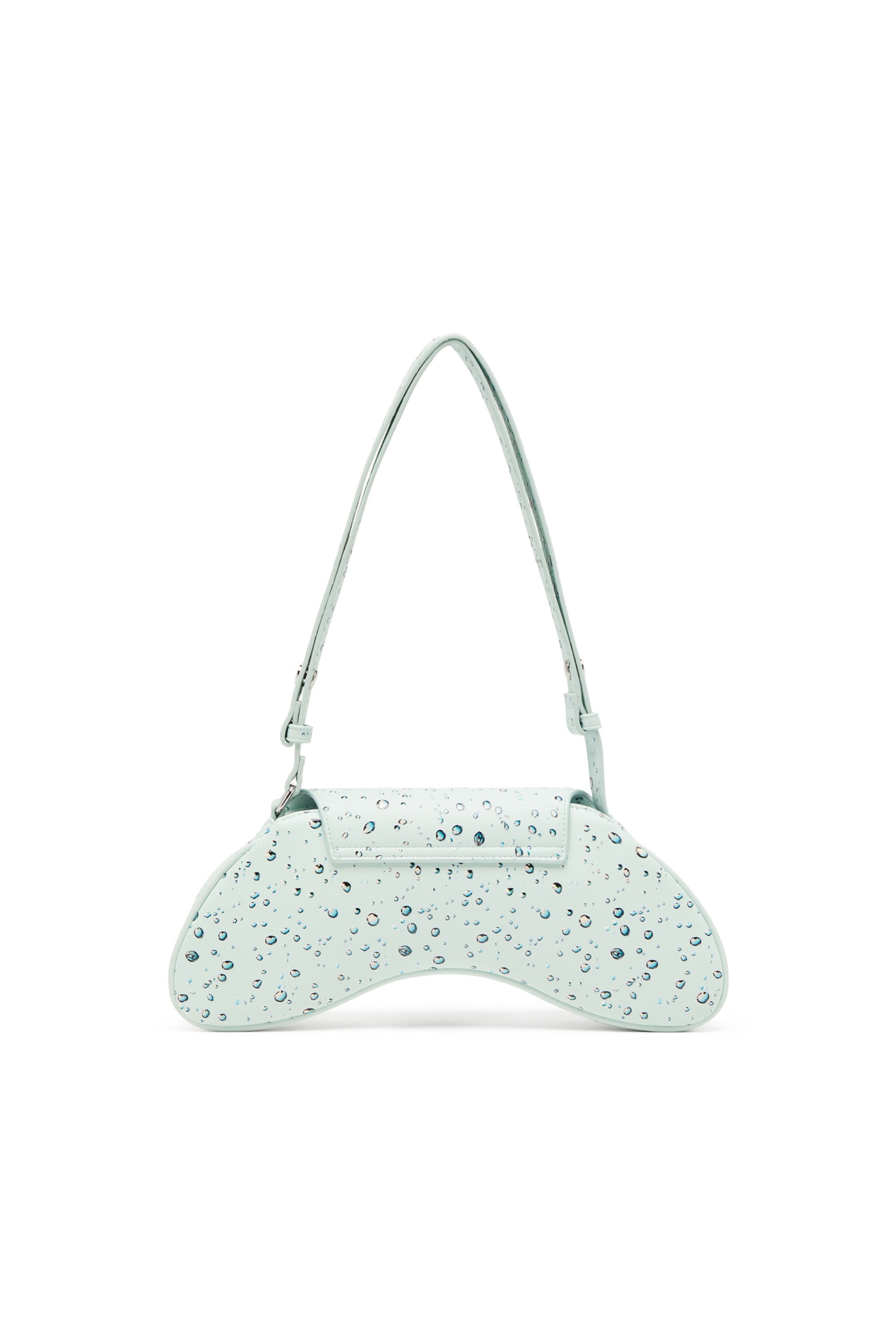 Diesel - PLAY CROSSBODY, Woman's Play-Crossbody bag with raindrop print in Azure - 2