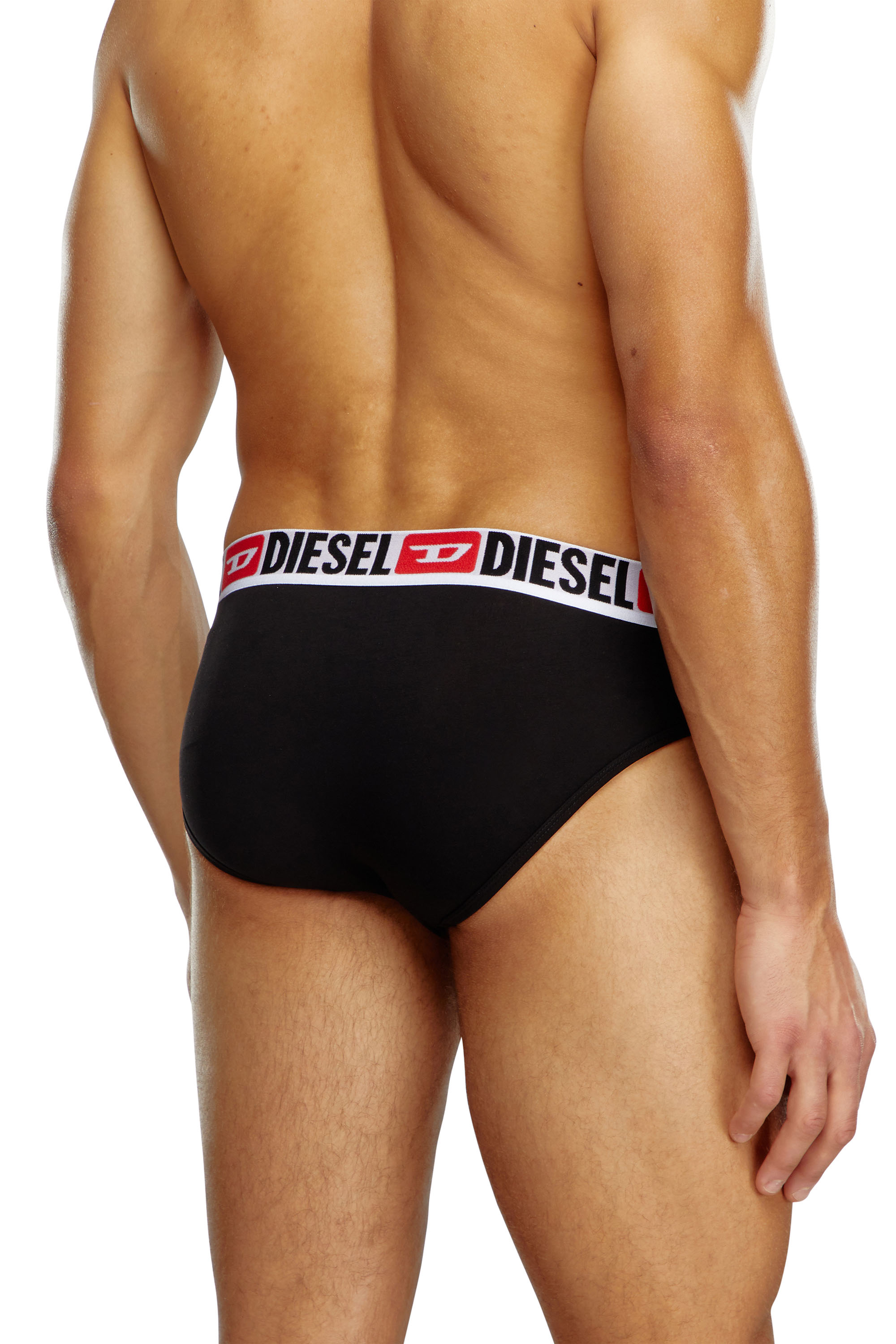 Diesel - UMBR-ANDRETHREEPACK, Man's Three-pack of solid-colour briefs in Black/White - 3