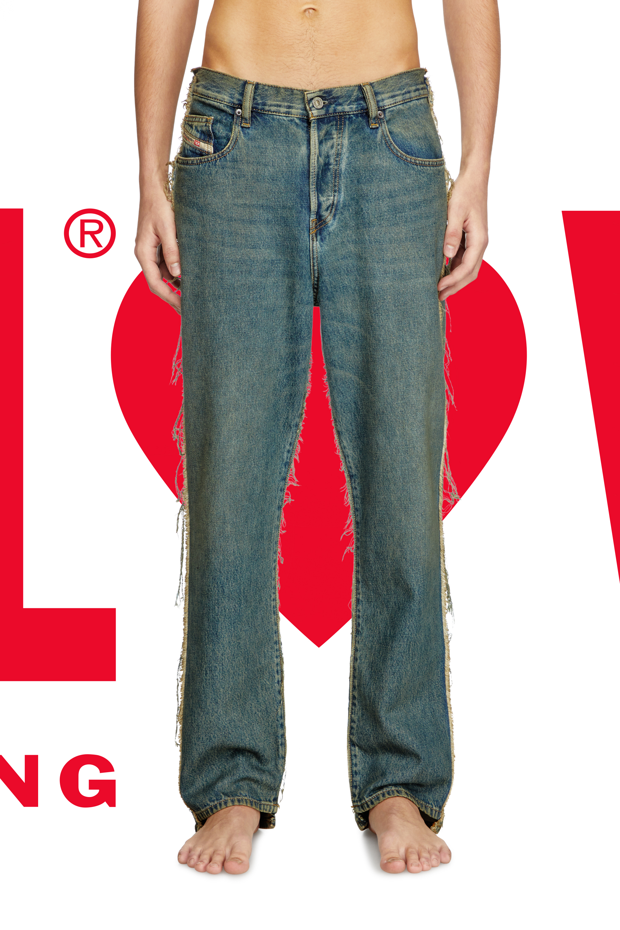 Regular Jeans Dieseloves 03 09M98, Dark Blue Diesel - Man's Regular Jeans Dieseloves 03 09M98, Dark Blue - 3