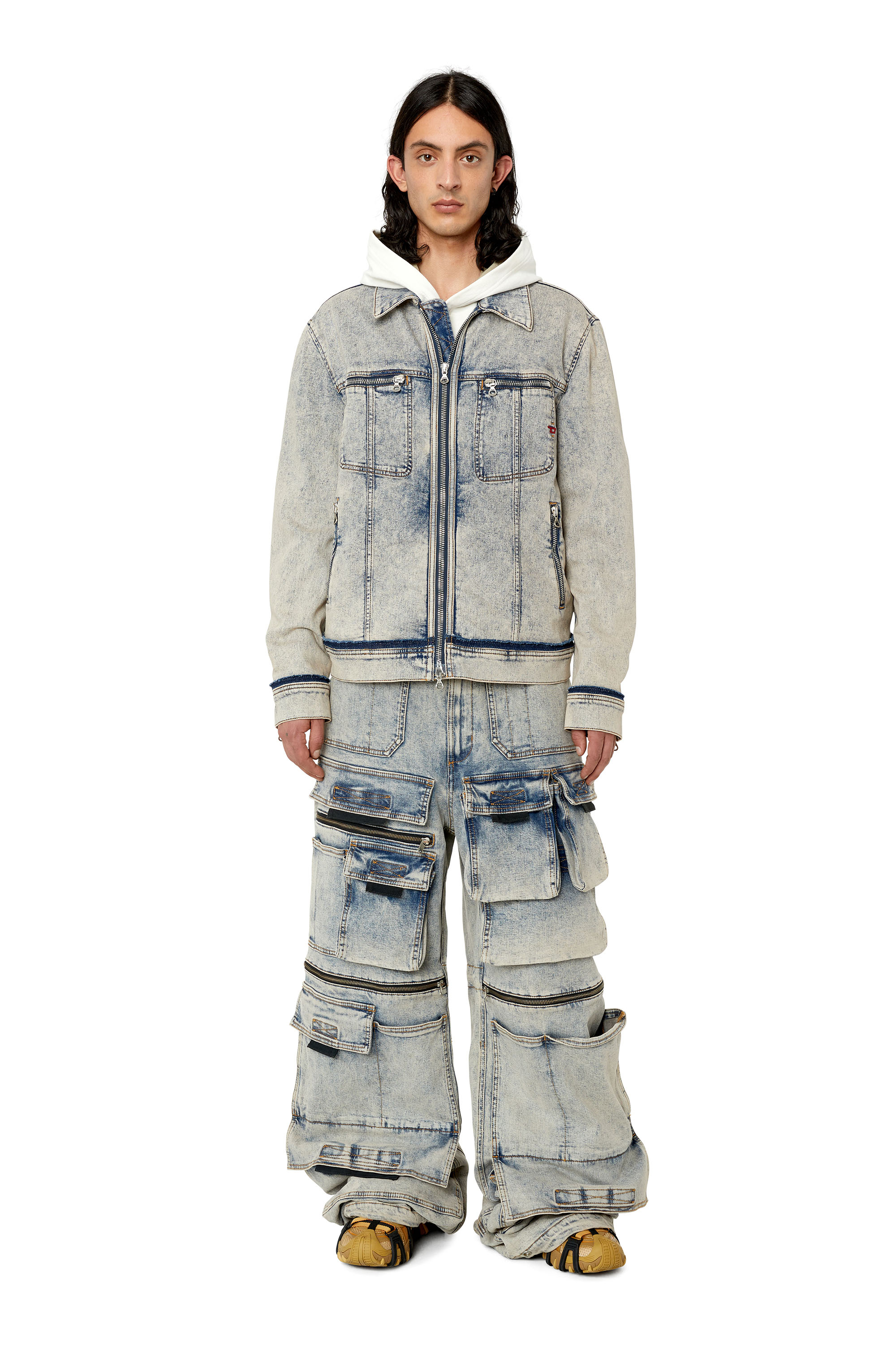 Diesel - Straight Jeans D-Onlypockets 09F12, Medium blue - Image 6