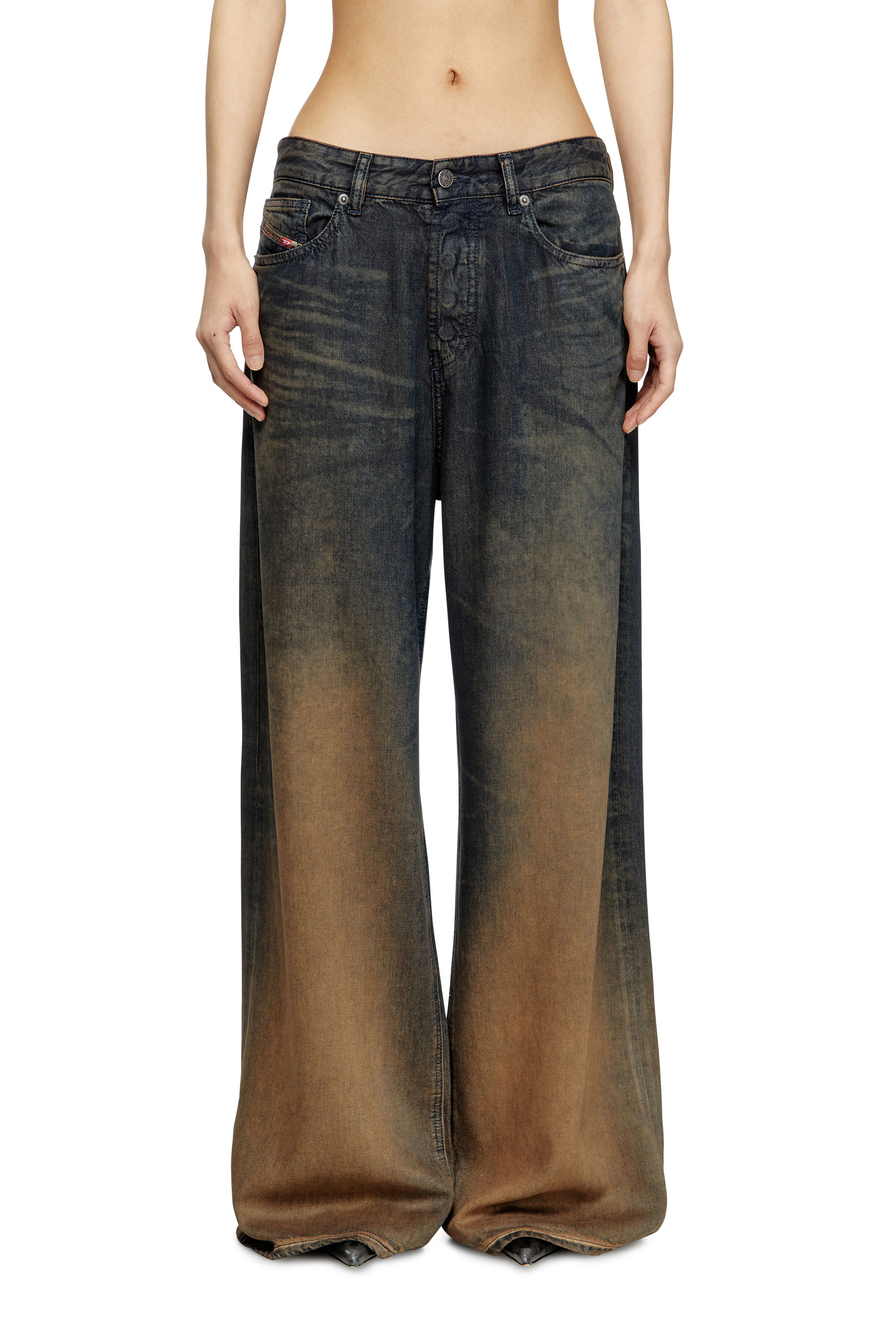 Relaxed Jeans 1996 D-Sire 068TF, Blue/Brown Diesel - Woman's Relaxed Jeans 1996 D-Sire 068TF, Blue/Brown - 3