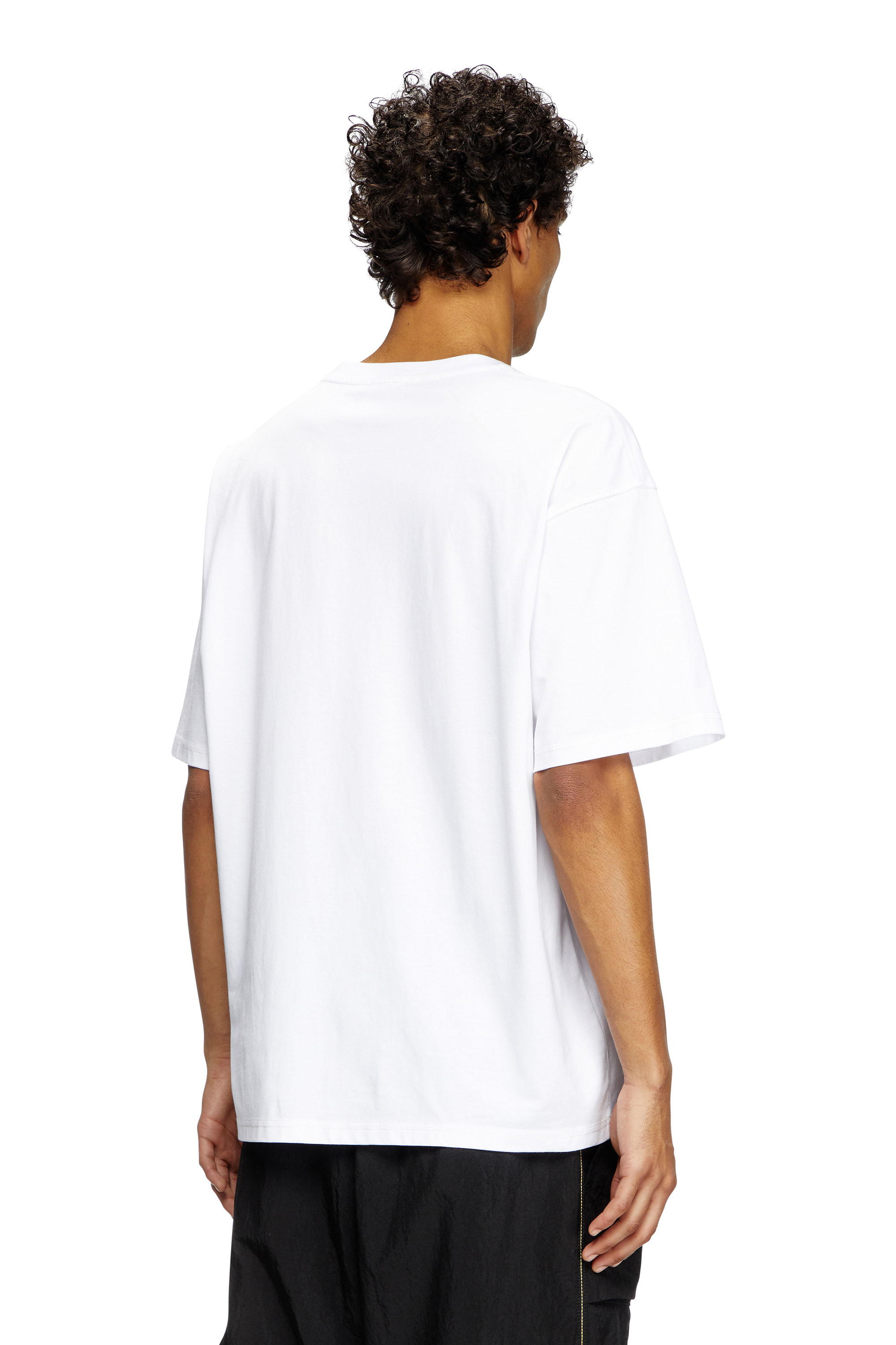 Diesel - T-BOXT-R20, Man's T-shirt with puffy flocked logo in White - 4