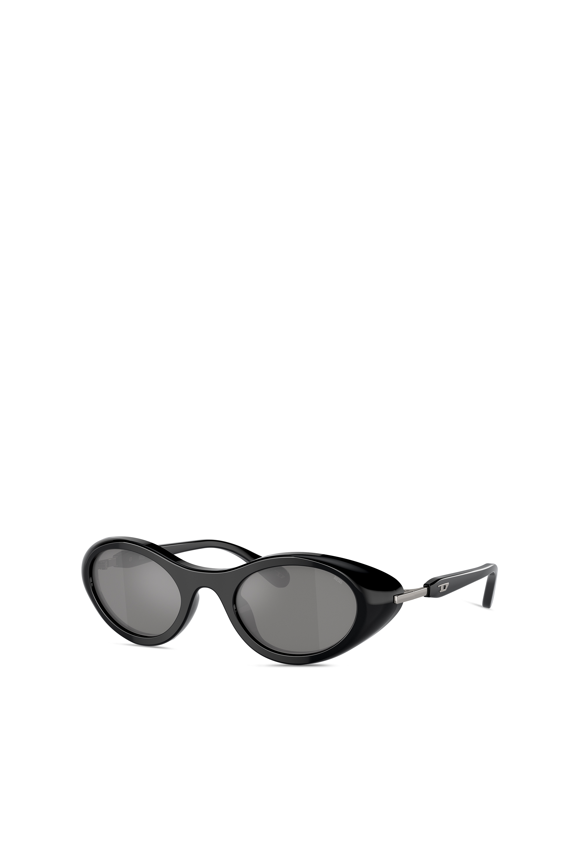 Diesel - 0DL2004, Unisex's Wrap-around shape sunglasses in Black/Flash mirror - 4