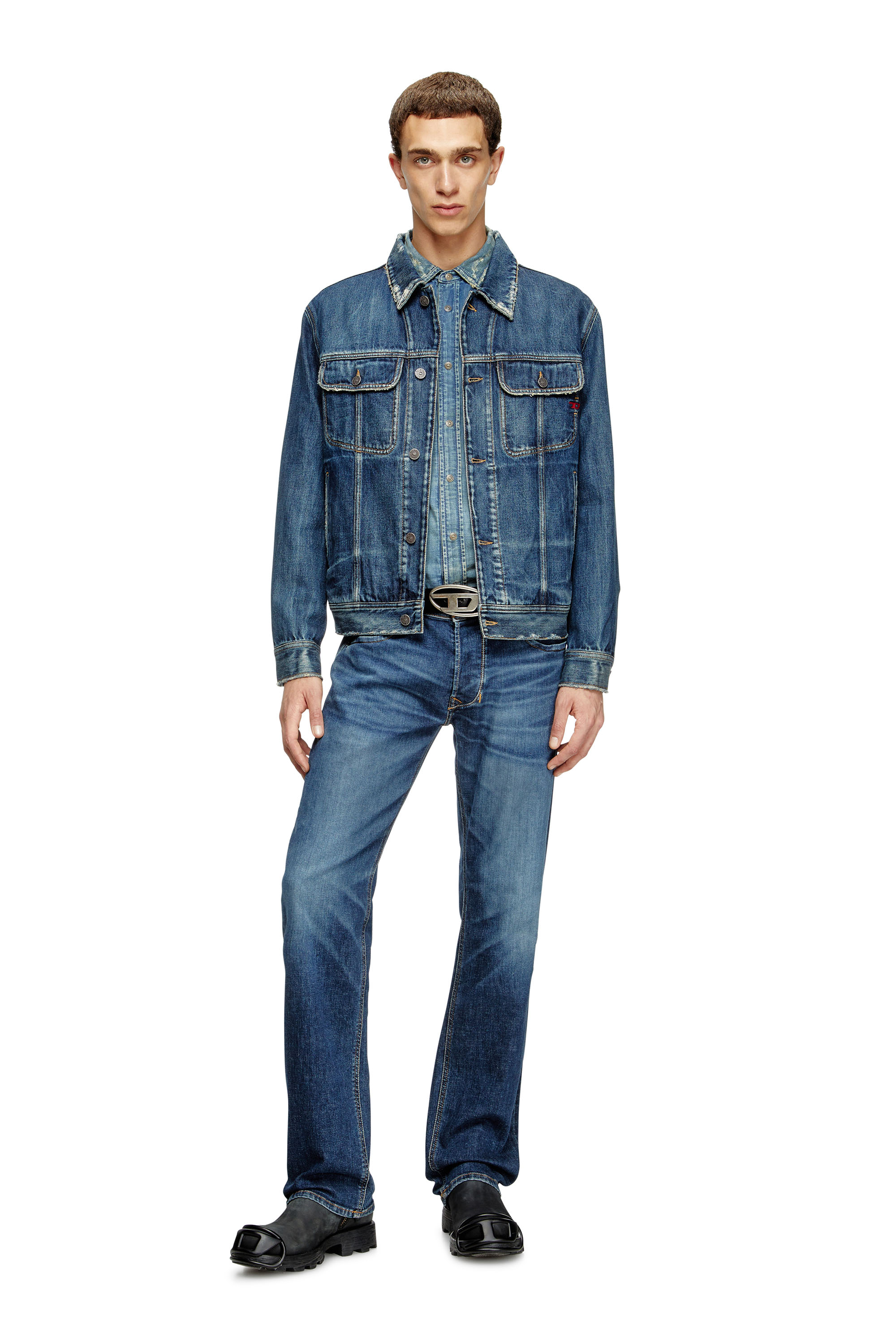 Regular Jeans 1985 Larkee 09J47, Dark Blue Diesel - Man's Regular Jeans 1985 Larkee 09J47, Dark Blue - 1