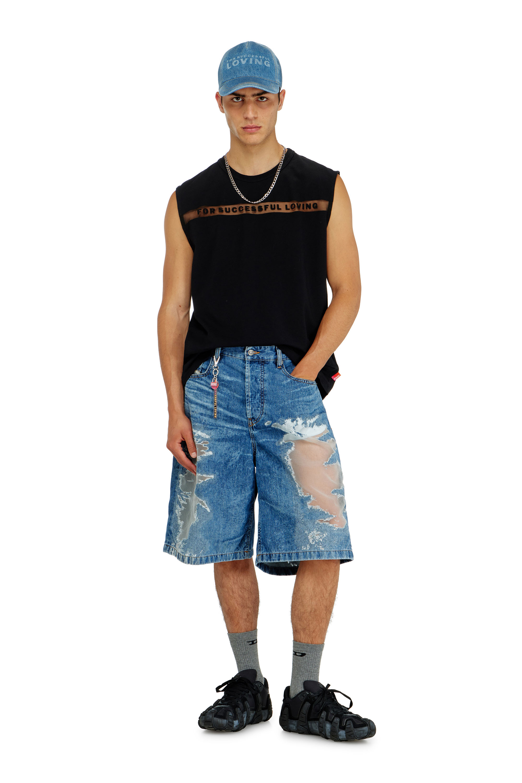 Diesel - PR-T-NORM-BISC-MATI-R, Unisex's Tank top with For Successful Loving logo in Black - 2